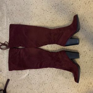 Nanamacs purple faux leather boots